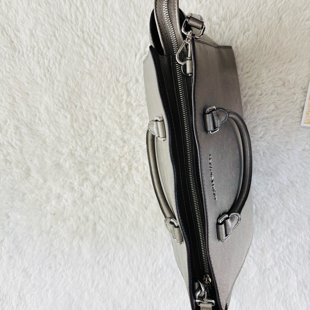 Michael Kors Metallic Olive Brown Satchel/Shoulder Bag - Picture 7 of 16